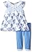 Nannette Girls' 2 Piece Fashion Legging Set with Rosette Print