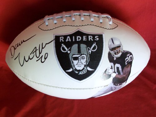Darren McFadden Autographed Custom Oakland Raiders Logo Photo Football, Arkansas Razorbacks, Proof Photo of Darren Signing for Us.