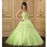 House of Wu Green Organza Quinceanera Pageant Gown Junior Girl 2-30