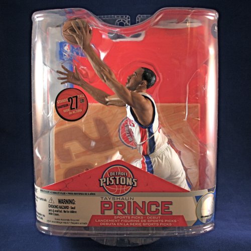 TAYSHAUN PRINCE / DETROIT PISTONS * WHITE JERSEY VARIANT * McFarlane 6 Inch NBA Series 14 Sports Picks Action Figure