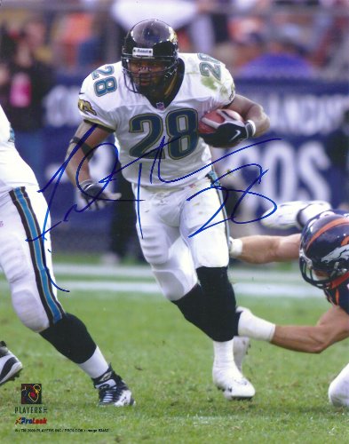 FRED TAYLOR,JACKSONVILLE JAGUARS,FLORDIA GATORS,SIGNED,AUTOGRAPHED 8X10,PHOTO,COA AND PROOF PIC