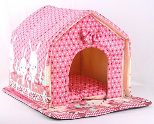 New Soft Indoor Sweet Rabbit Pet Dog Cat House Tent Beds Kennel Size M