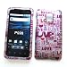 LG G2x (T-Mobile) Rubberized Snap On Protector Hard Case "Love Love Love" Design