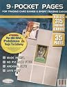 35 (Thirty-five) 9 Pocket Pages for Trading Card Games and Sports Trading Cards