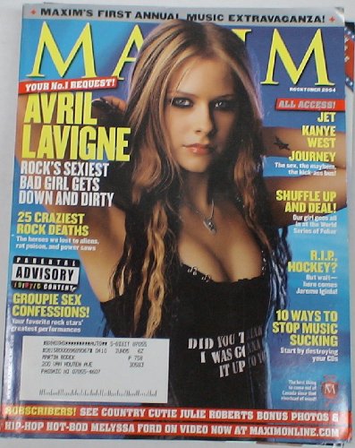 Maxim, Rocktober 2004: Avril Lavigne, Kanye West, Jarome Iginla,