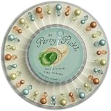 Art Deco Light Disposable Party Picks with Ready-To-Serve Tray (30 Picks)