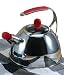 Stovetop Kettle with Glass Lid and Red Accents By Danesco