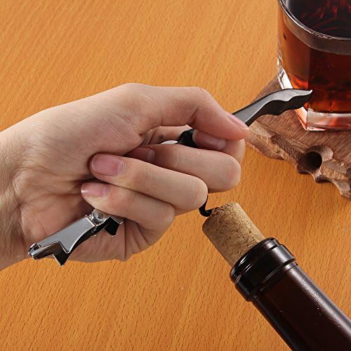 Wine Opener,WBSEos Wine Opener Set Corkscrew Accessory Kit - Wine Opener Corkscrew, Wine Bottle Stopper, Drip Ring, Gift Box Wine Bottle Pour Spout