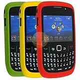 Blackberry Curve 8520 Green Silicone Skin Case [OEM] HDW-24211-008 + Yellow ....