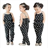 powerya　子供服　女の子　ガールズ　サロペット　オーバーオール　キャミ　ハート柄　綿　超可愛い　2－7才　６サイズ選択　 (120)