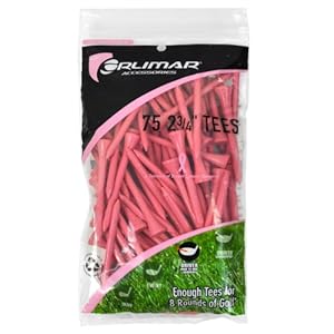 Orlimar 2 3/4-Inch Golf Tees - 75-Pack (Pink)