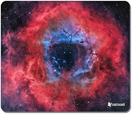 CUSTSIGNER® Office Gaming Mouse Pad [12x10x0.13 In] Beautiful Galaxy The Rosette Nebula