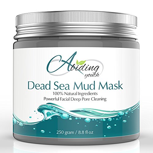 Dead Sea Mud Mask - 8.8oz by Abiding Youth - Dead Sea Mud Mask Benefits, Fights Acne and Blackheads, Minimizes Pores, Cleanses Skin, Soothes Eczema and Psoriasis - Relieves Muscle Aches and Pains