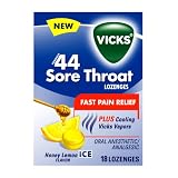 Cold, Flu & Cough Treatment Supplies item: Vicks Sore Throat L-Ounceenges, Honey Lemon, 18-Count