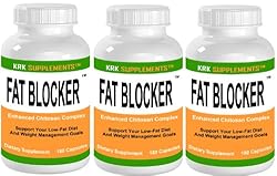 3 BOTTLES Fat Blocker 540 total Capsules Enhanced Chitosan Complex 700mg serving Chromium Polynicotinate KRK SUPPLEMENTS