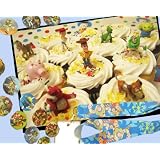 Toy Story Birthday Party Set - 9 Pc Cake Toppers - 18 Favor Badges - 1 Lanyard by 