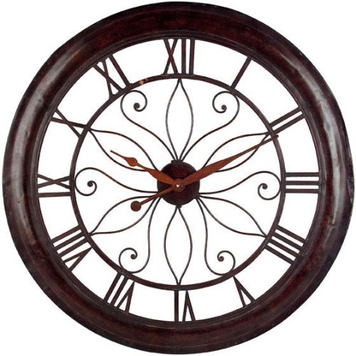 Open Back Wall Clock, 30D, RUST