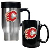 NHL Calgary Flames Travel Mug & Ceramic Mug Set