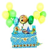 Scooby Doo Party in a Box, Childrens Party Supplies, 20 Settings  3 Foil Balloons, 15 Latex Balloons, 3 Scooby Doo Room Banners, 20 Scooby Doo Plates, Cups and Napkins, 2 Scooby Doo Table Covers, 20 Scooby Doo Pre-Filled Deluxe Party Bags filled with 9 toys and sweets, 20 Scooby Doo Invitations and 20 Scooby Doo Party Hats