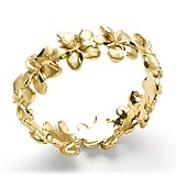 Plumeria Eternity Ring in 14K Yellow Gold