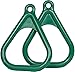 Swing Set Stuff Plastic Trapeze Rings with SSS Logo Sticker, Green
