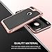 iPhone 7 Plus Case, E LV iPhone 7 Plus - Hybrid [Scratch/Dust Proof] Armor Defender Slim Shock-Absorption Bumper Case for Apple iPhone 7 Plus - [BLACK/ROSE GOLD]