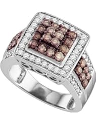 1.53CTW COGNAC DIAMOND LADIES FASHION RING