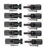 5 Pairs of MC4 Male/ Female Solar Panel Cable Connectors