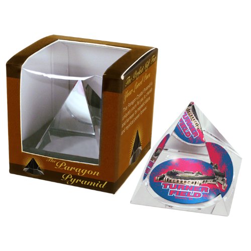 MLB Atlanta Braves Turner Field Crystal Pyramid Paperweight