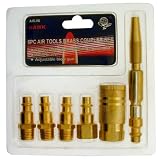 SOLID BRASS AIR TOOLS COUPLER 6-PIECE SET