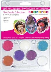 Snazaroo 6 Color Sparkle & Dazzle Collection Face Painting Kit Water-Based, Easy-On & Easy-Off and Non-Toxic