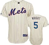 MLB Youth New York Mets David Wright Ivory Home Short Sleeve Replica Button Front Jersey By Majestic (Ivory/Royal, X-Large)