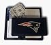NFL Football Team Black Leather Checkbook Cover with Embroidered Team Logo