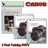 Canon DVD 7D 3 Pack Volume 1 & 2 & Speedlite 580, 430 EX II Camera Training by Blue Crane Digital