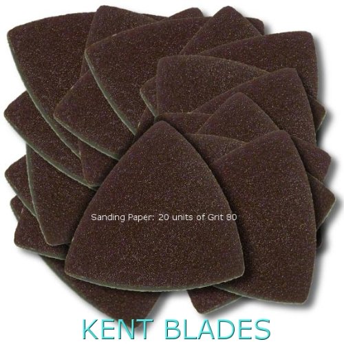 20 pcs Sanding Paper Grit 80 For Oscillating Multi Function Tools