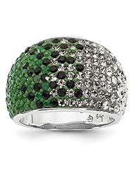 Sterling Silver Swarovski Elements Philadelphia Spirit Domed Ring