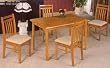 5 Piece Oak Table Set By Coaster Furniture