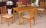 5 Piece Oak Table Set By Coaster Furniture