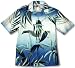 Floating Leaf Men's Hawaiian Aloha Shirt in Blue - Large