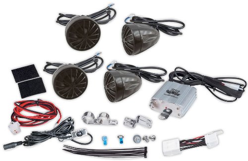 Pyle PLMCA76 800 Watts Motorcycle/ATV/Snowmobile Amplifier with Dual handle-bar Mount Weatherproof speakers with MP3/iPod Input