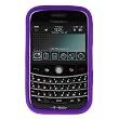 Solid Dark Purple Durable Rubber Soft Silicone Skin Cover Case for RIM Blackberry Bold 9000 Smartphone