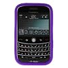 Solid Dark Purple Durable Rubber Soft Silicone Skin Cover Case for RIM Blackberry Bold 9000 Smartphone