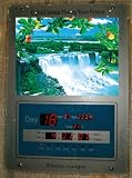 3D Stereoscopic Niagara Falls Moving Picture Clock calendar - with sound, date, time, and temperature readings