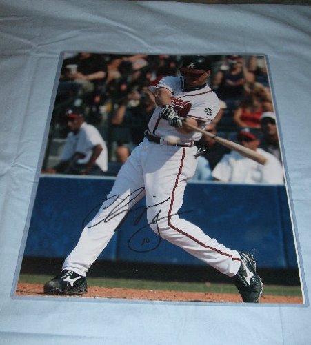Chipper Jones Autographed Atlanta Braves 16x20 Photo W/PROOF, Picture of Chipper Signing For Us. 1999 NL MVP