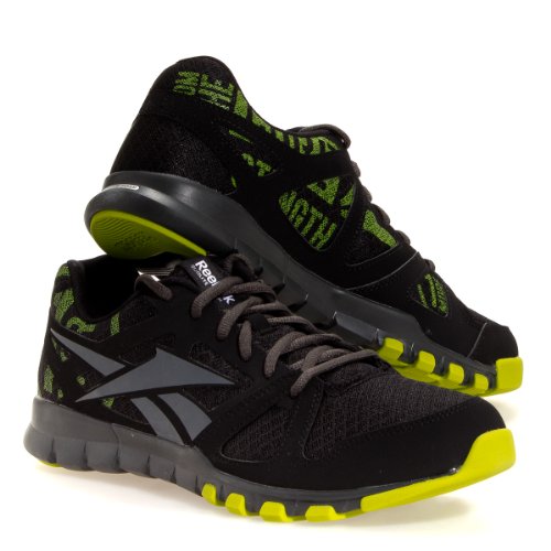 Reebok Men's SubLite Train 1.0 Cross-Training Shoe,Black/Gravel/Gusto Green,7.5 M US On Sale