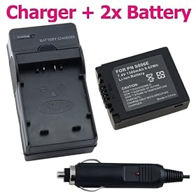 Everydaysource Replacement Battery + Charger Compatible with Panasonic CGA-S006 / CGR-S006