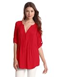 BCBGMAXAZRIA Womens Twiggy Pintucked Top