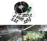 Carry360 20M 66FT Garden Outdoor Patio Home Misting Cooling System With 20PCS Plastic Mist Nozzle And Quick Coupling