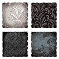 Classic Black Coaster Set of 4 - Assorted