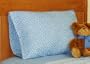 Blue Polka Dot Pillowcase 12x18 Travel/Toddler Size